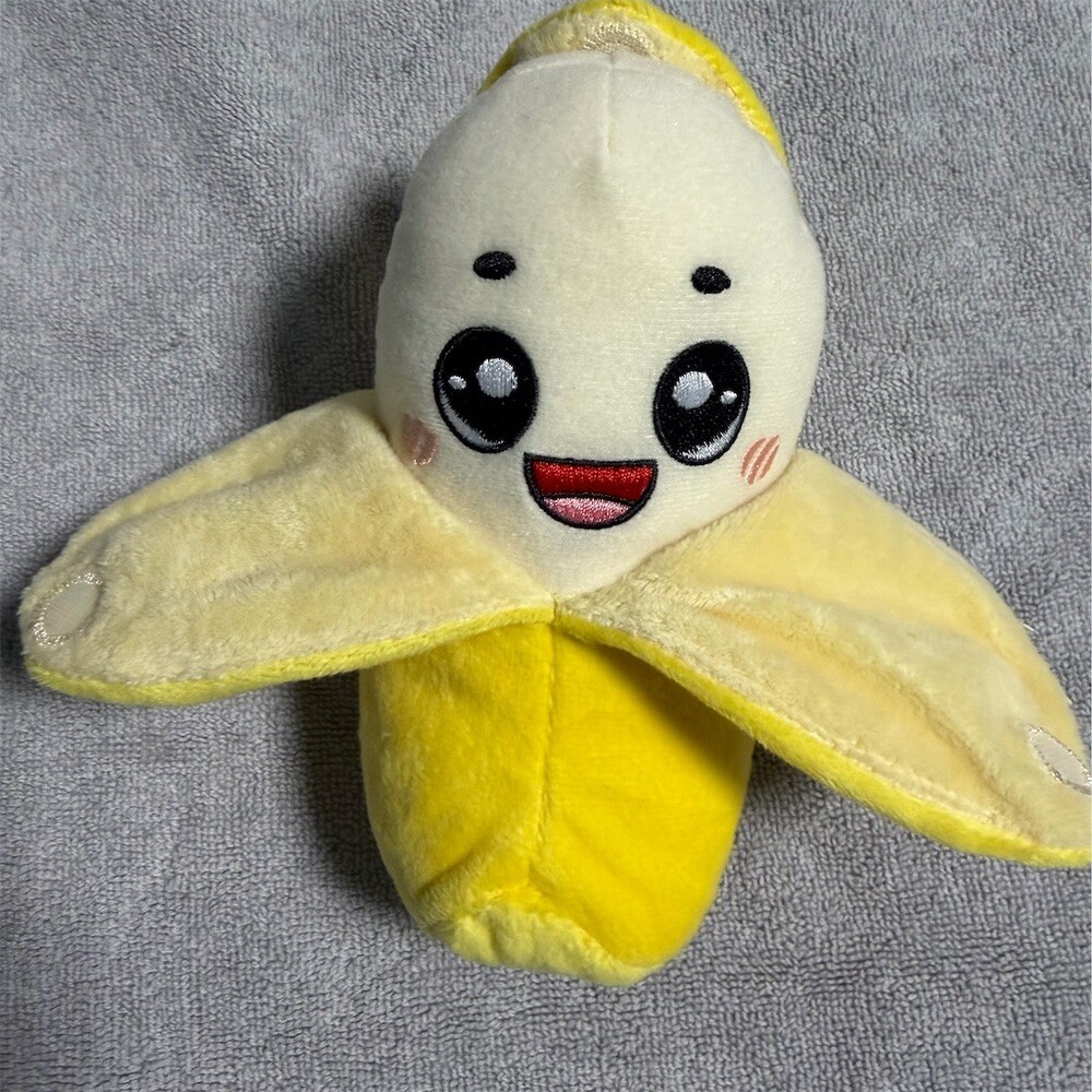 LankyBox Banana Plush Toy Yellow Kawaii Stuffed Animal w/ Original Bag